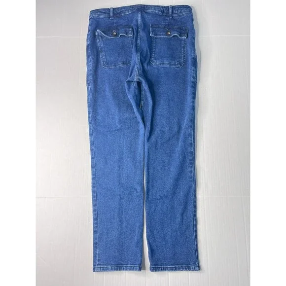 Boden Slim Jeans Cargo Pockets Jegging 8R Blue Denim - Picture 2 of 10